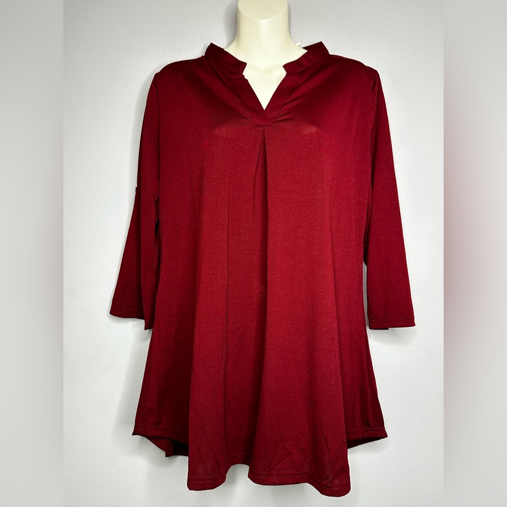 Elegant Red Women's Blouse